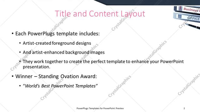Title and Content presentation slide layout
