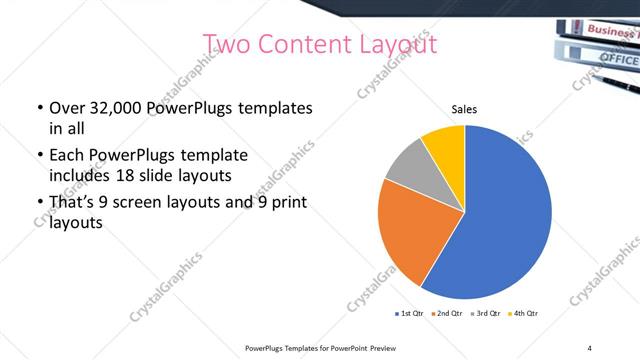 Two Content presentation slide layout