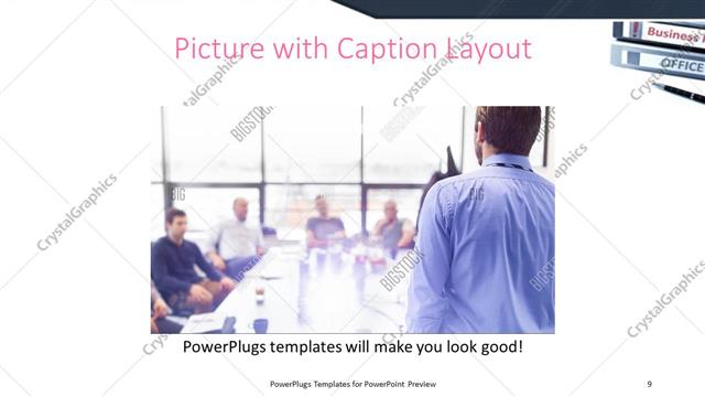 Picture with Caption presentation slide layout