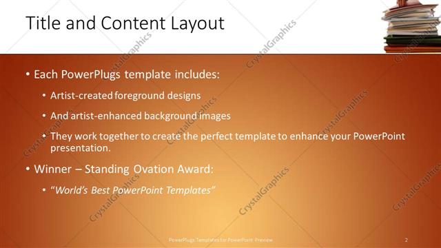 Title and Content presentation slide layout