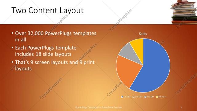Two Content presentation slide layout