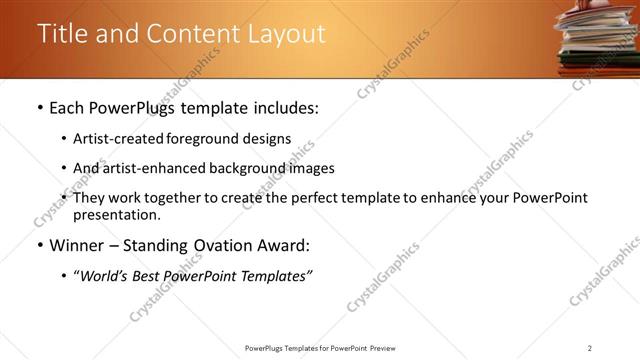 Title and Content presentation slide layout