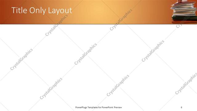 Title Only presentation slide layout