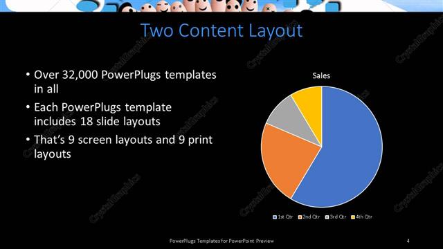 Two Content presentation slide layout