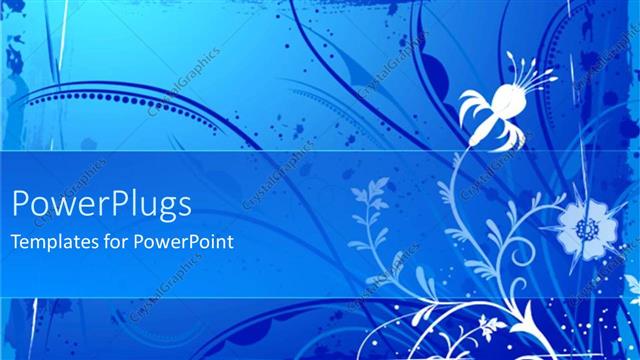  Presentation with designs - A number of floral designs with bluish background