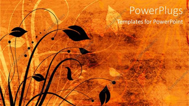  Presentation with patterns - A number of floral patterns and orange background