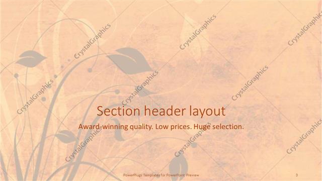 Section Header presentation slide layout