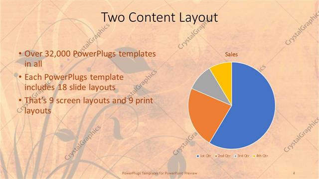 Two Content presentation slide layout