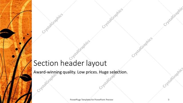 Section Header presentation slide layout