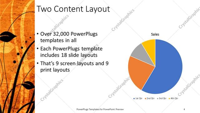 Two Content presentation slide layout