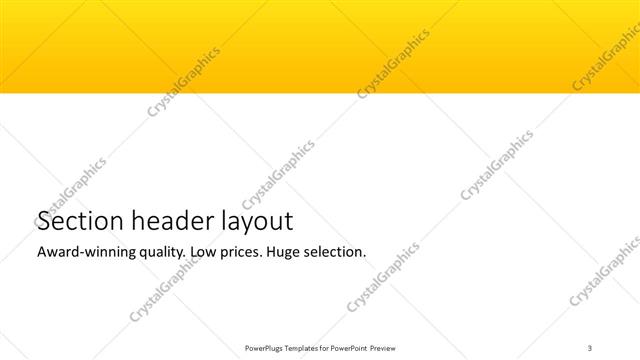 Section Header presentation slide layout