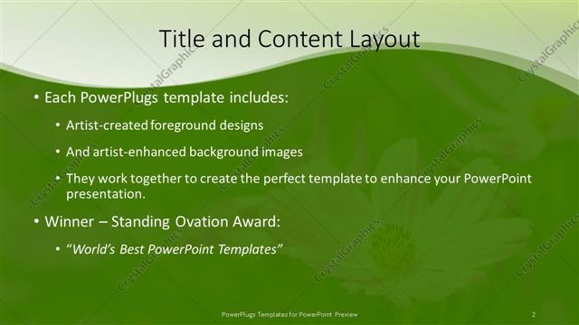 Title and Content presentation slide layout