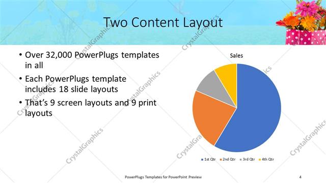 Two Content presentation slide layout