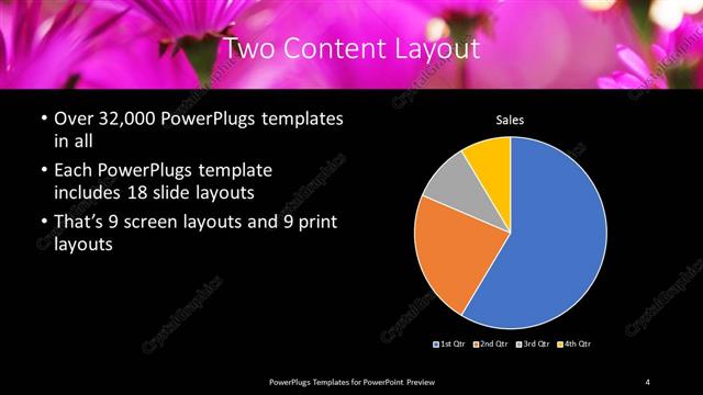 Two Content presentation slide layout