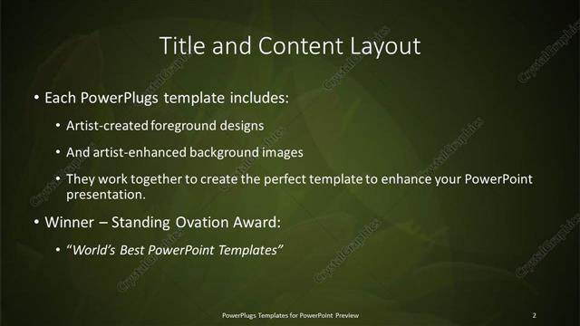 Title and Content presentation slide layout