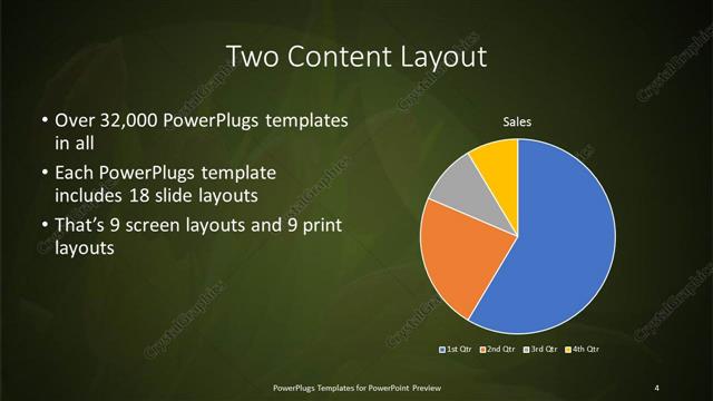 Two Content presentation slide layout