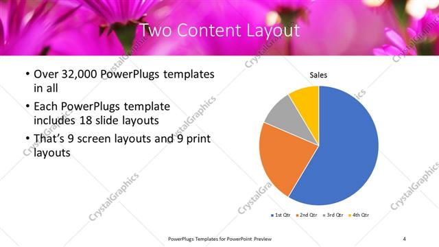 Two Content presentation slide layout