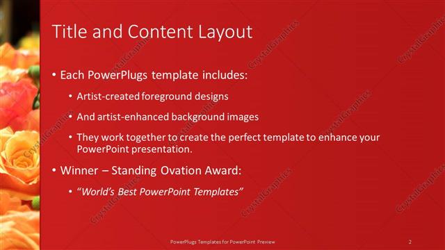 Title and Content presentation slide layout