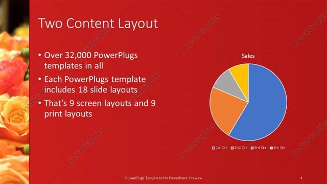 Two Content presentation slide layout