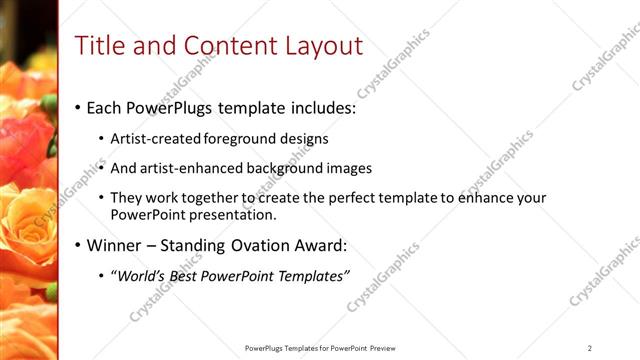 Title and Content presentation slide layout