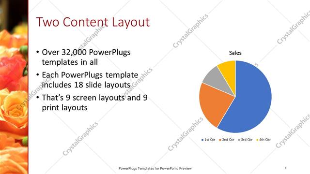 Two Content presentation slide layout