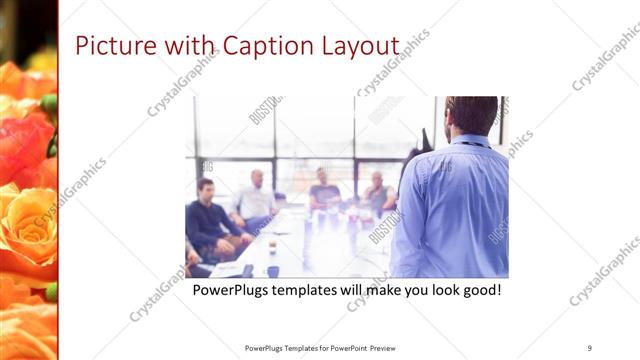 Picture with Caption presentation slide layout