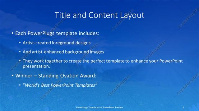 Title and Content presentation slide layout