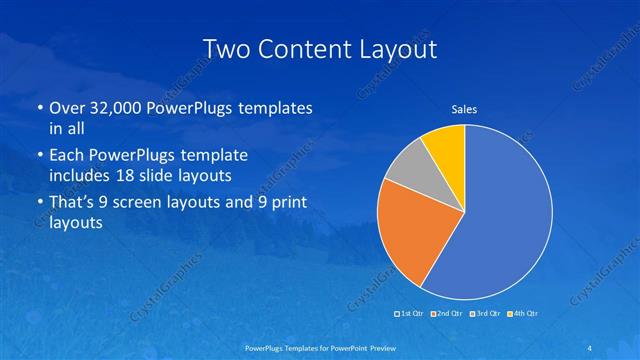 Two Content presentation slide layout