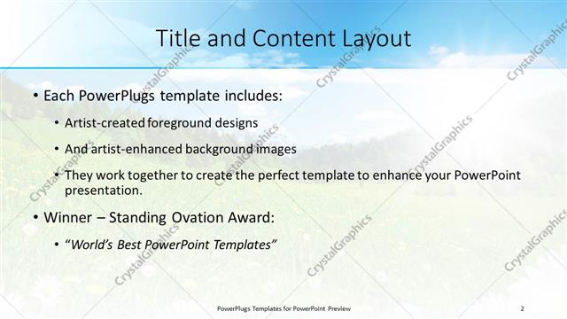 Title and Content presentation slide layout