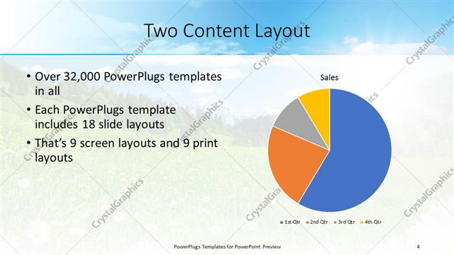 Two Content presentation slide layout