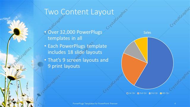 Two Content presentation slide layout