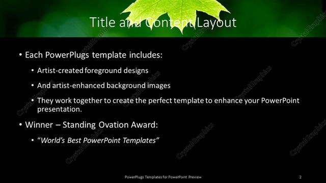 Title and Content presentation slide layout