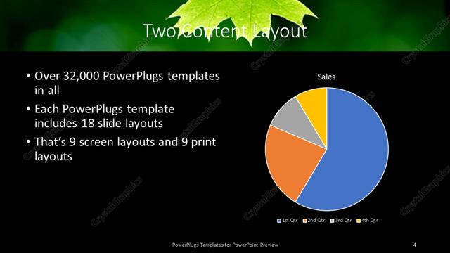 Two Content presentation slide layout