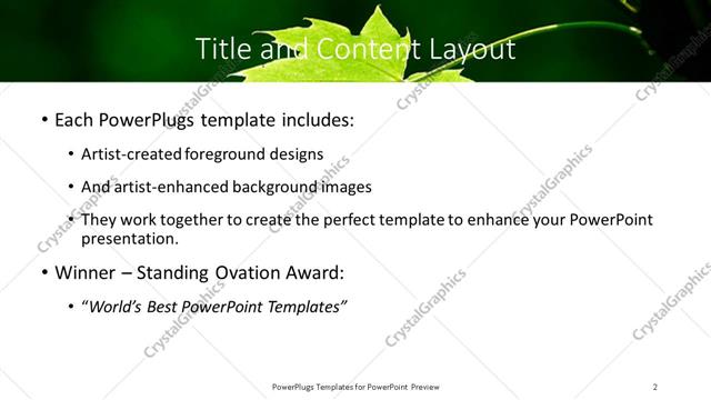 Title and Content presentation slide layout