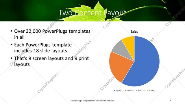 Two Content presentation slide layout