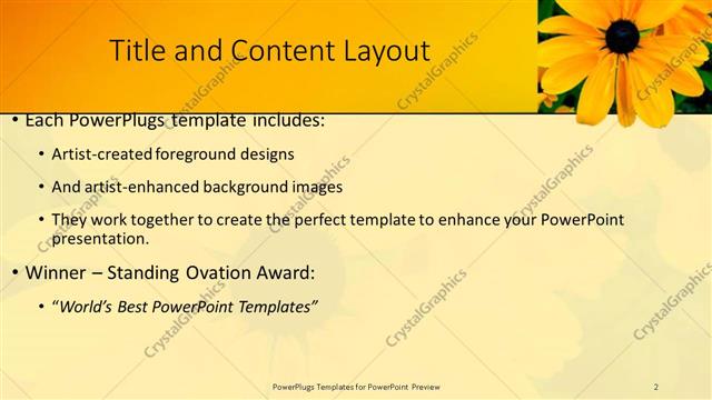 Title and Content presentation slide layout