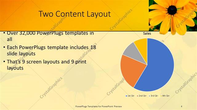 Two Content presentation slide layout
