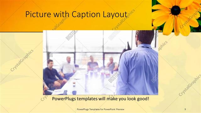 Picture with Caption presentation slide layout