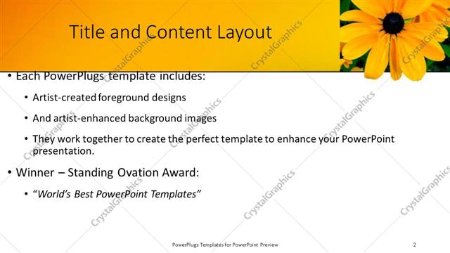 Title and Content presentation slide layout