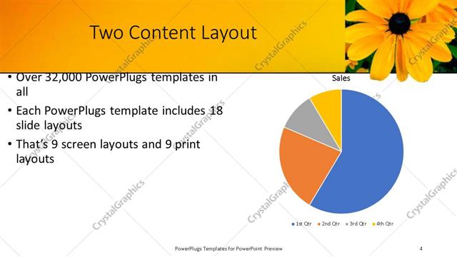 Two Content presentation slide layout