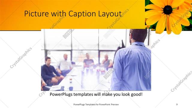 Picture with Caption presentation slide layout