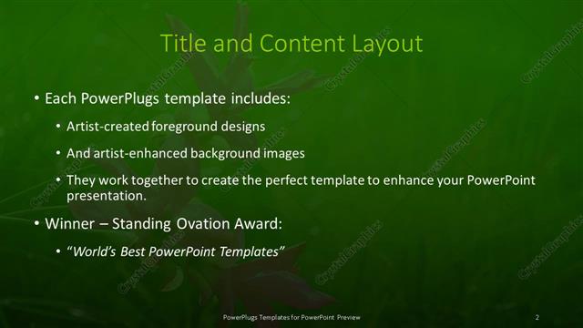 Title and Content presentation slide layout