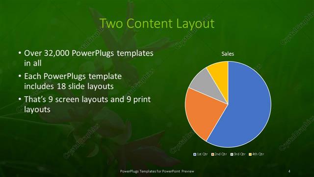 Two Content presentation slide layout