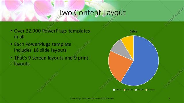 Two Content presentation slide layout
