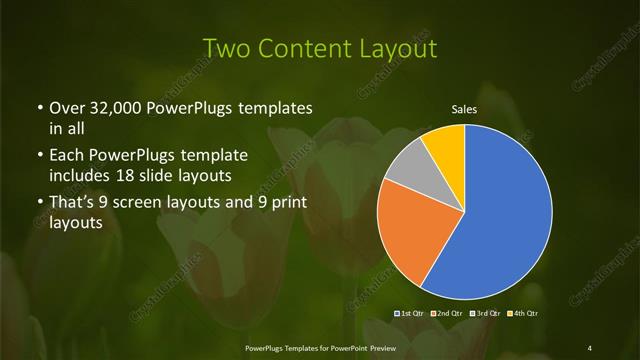 Two Content presentation slide layout