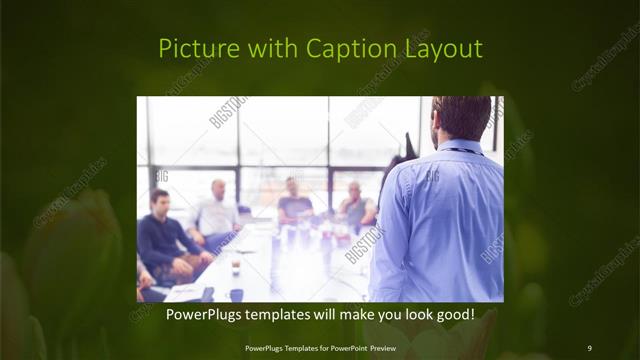 Picture with Caption presentation slide layout