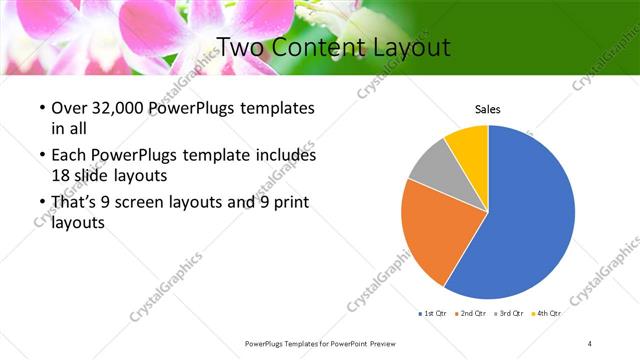 Two Content presentation slide layout