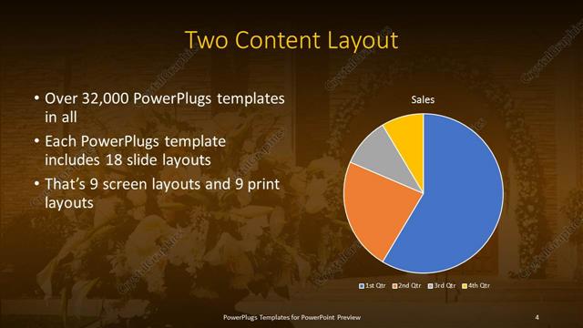 Two Content presentation slide layout