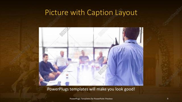 Picture with Caption presentation slide layout