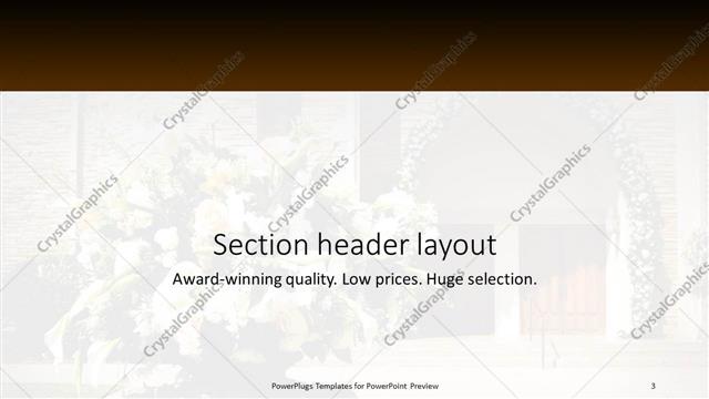 Section Header presentation slide layout